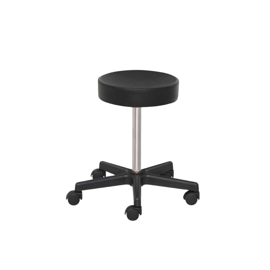 Taburete giratorio bajo, acero inoxidable 23131