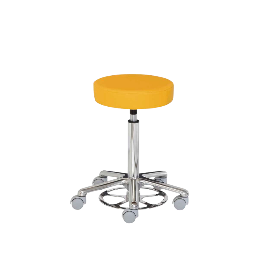Taburete giratorio bajo, activado con pie 23104