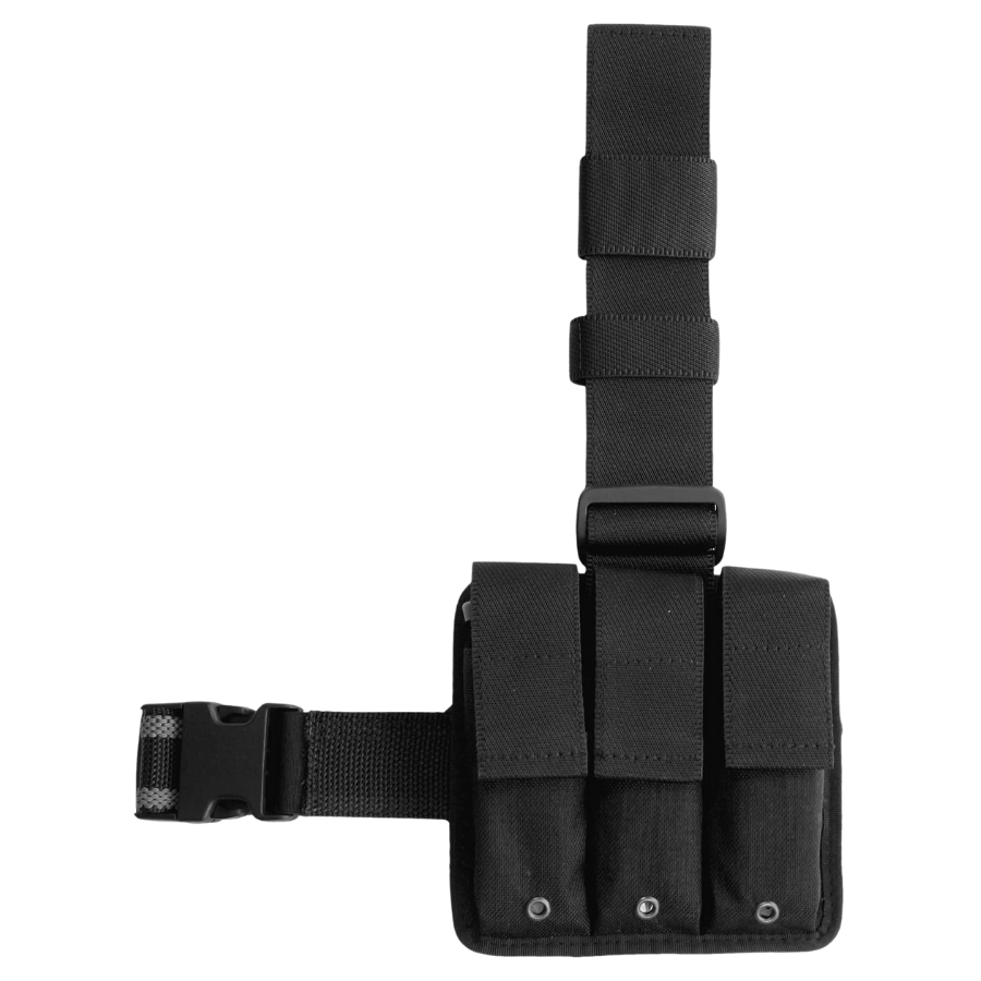 2K94 – FUNDA TÁCTICA DE MUSLO PARA PISTOLA CON CARGADOR TRIPLE