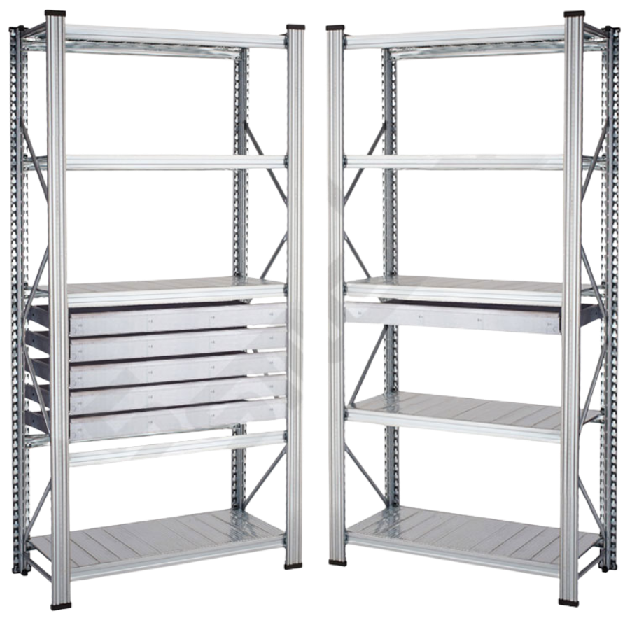 Estanterías Metálicas con cajones extraíbles