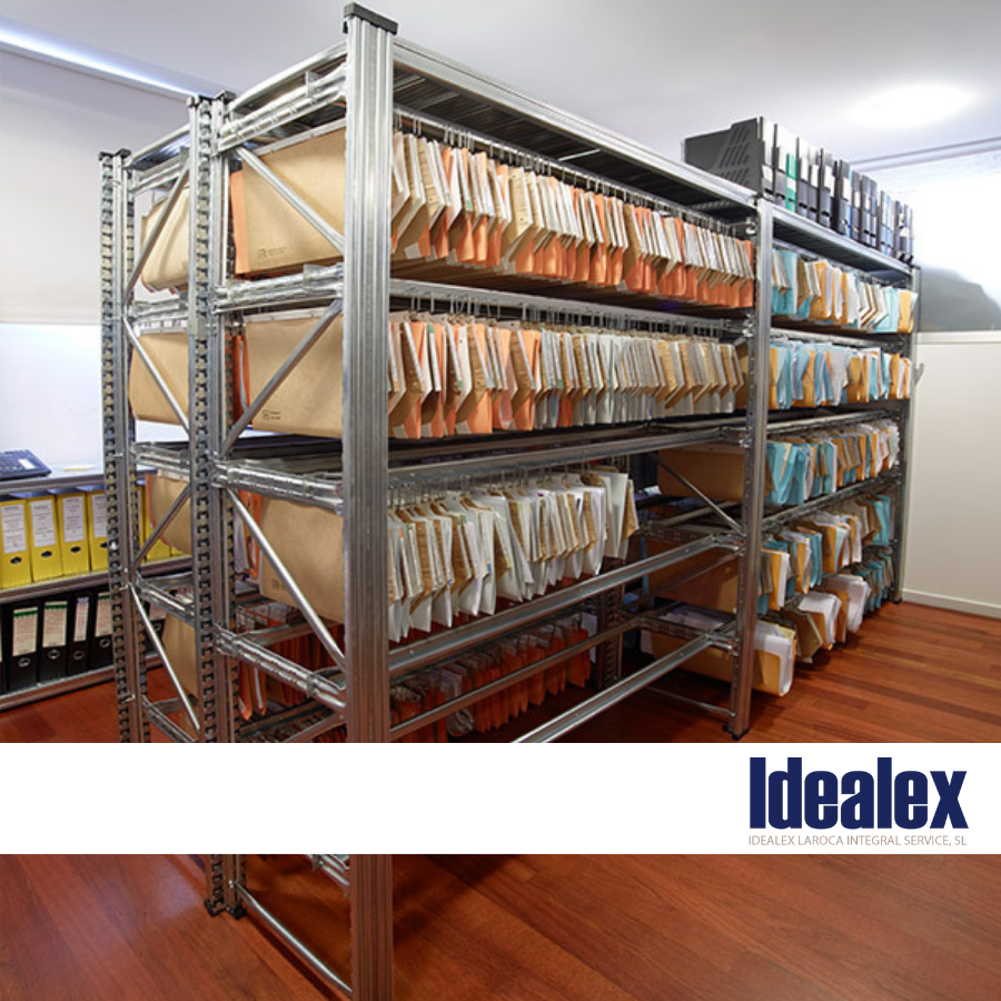 Estantes metálicos para carpetas colgantes