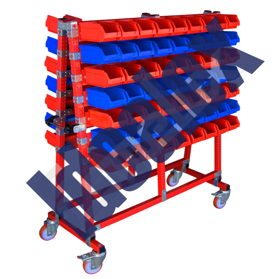 Carro móvil con Gavetas Plásticas