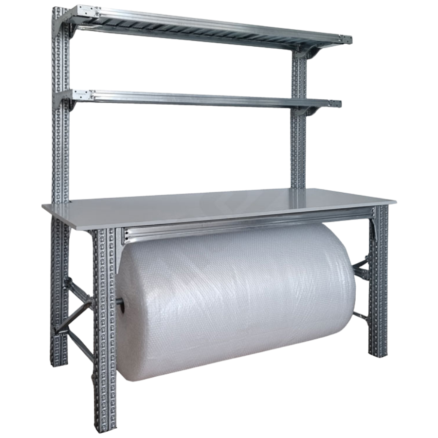 Banco TS de embalaje con estantes en voladizo