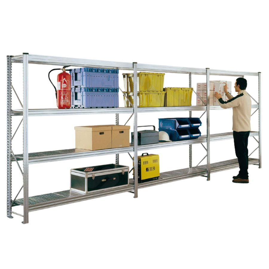 Estantería de 3 módulos y 4 niveles