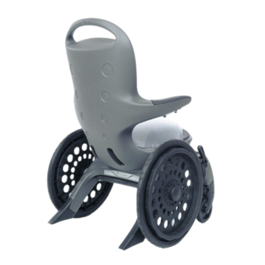 Silla de ruedas para resonancia magnética Easy Roller II, 100 % termoplástico.