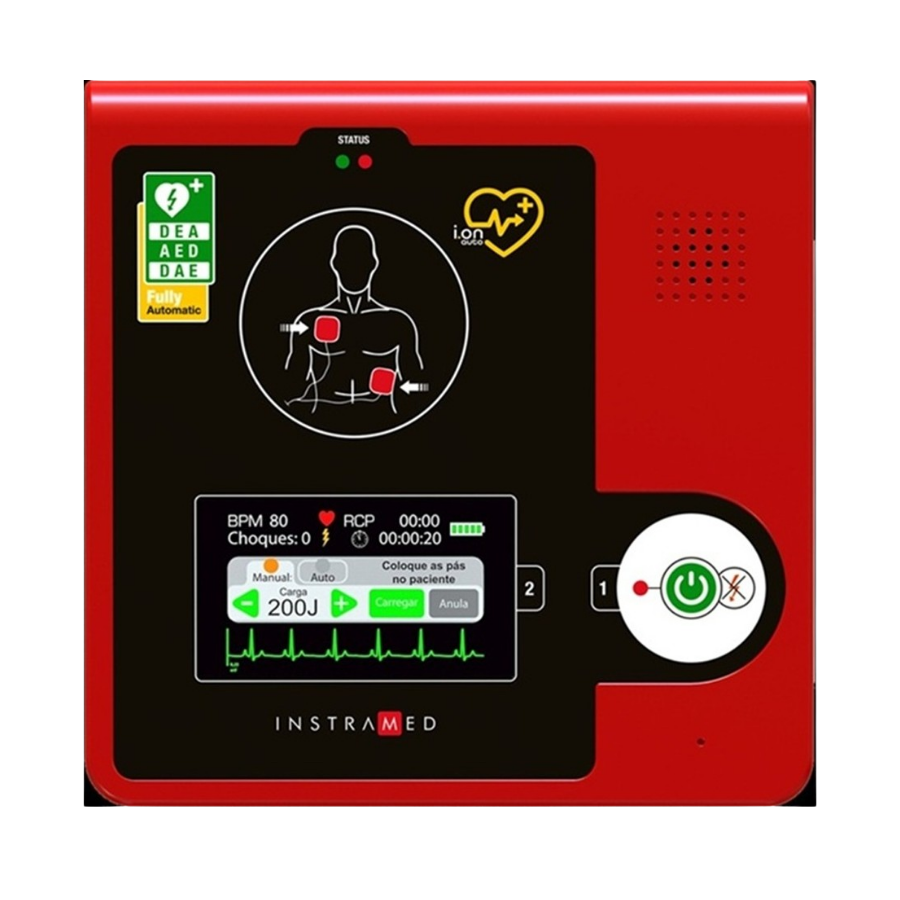 Desfibrilador I.ON LCD 360J con pantalla y bolsa