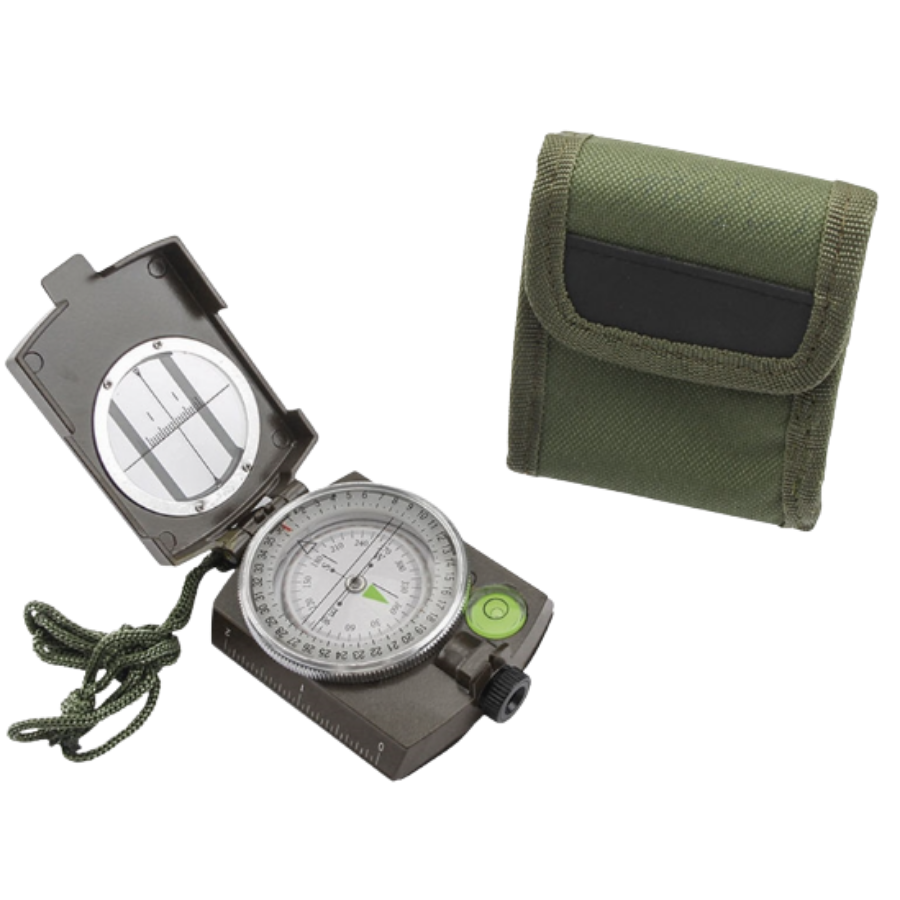 BRÚJULA METÁLICA MILITAR CON ESTUCHE