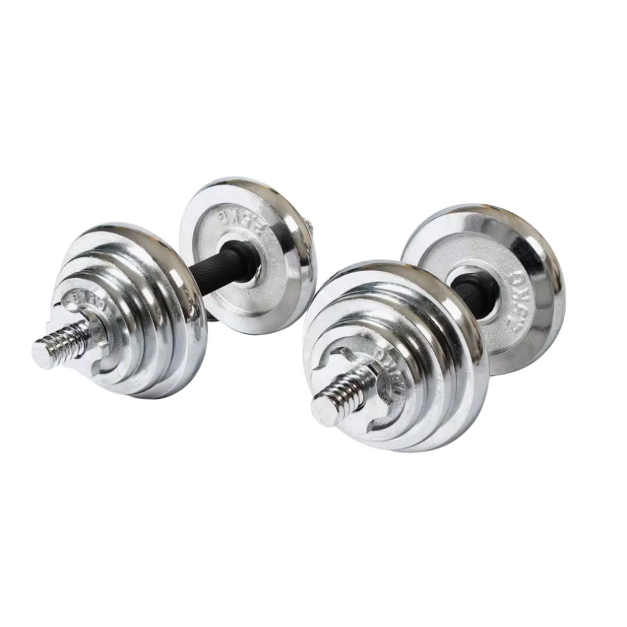 Keboo Maletín 2 Mancuernas 20 kg Keboo Serie 700 4 Discos de 2,5 kg, 4 Discos de 1,25