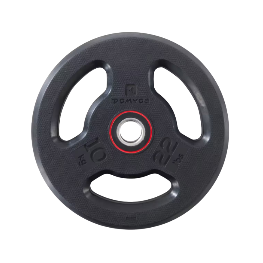 Corength Disco musculación 10 kg de caucho de 28 mm Domyos
