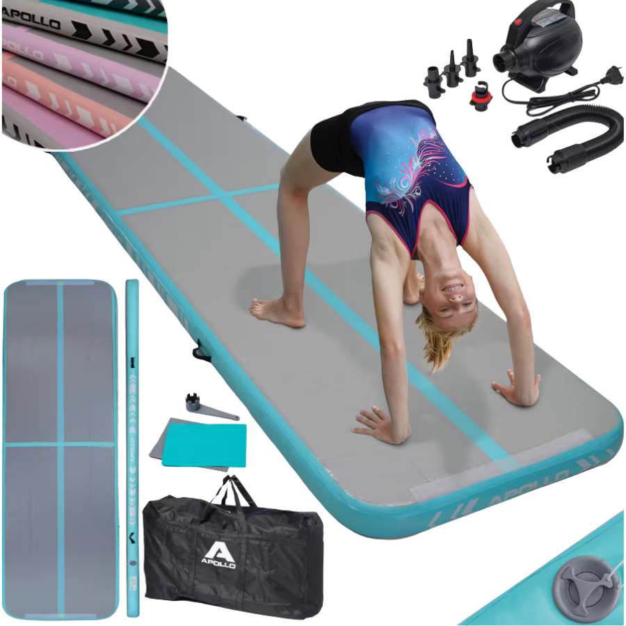 Apollo Colchoneta Air Mat Pro inflable – Airtrack para gimnasia y yoga 3–4 m