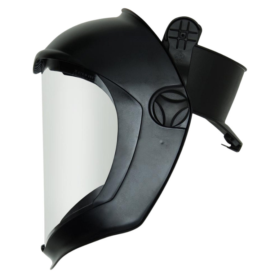 Protector facial biónico Uvex de Honeywell con adaptador para casco y visera de policarbonato - S8515