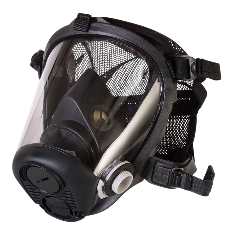 Respirador facial completo de silicona Honeywell Serie RU6500 con red de seguridad para la cabeza