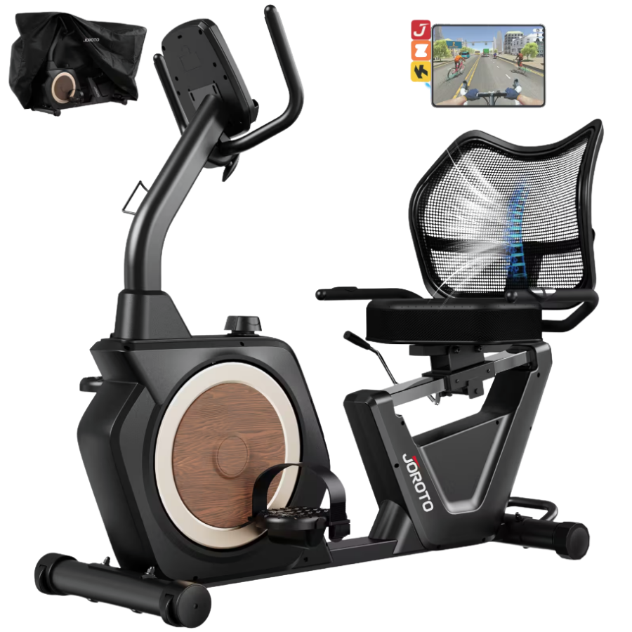 Joroto Bicicleta estática reclinada JH50, 16 niveles de resistencia, pantalla LCD