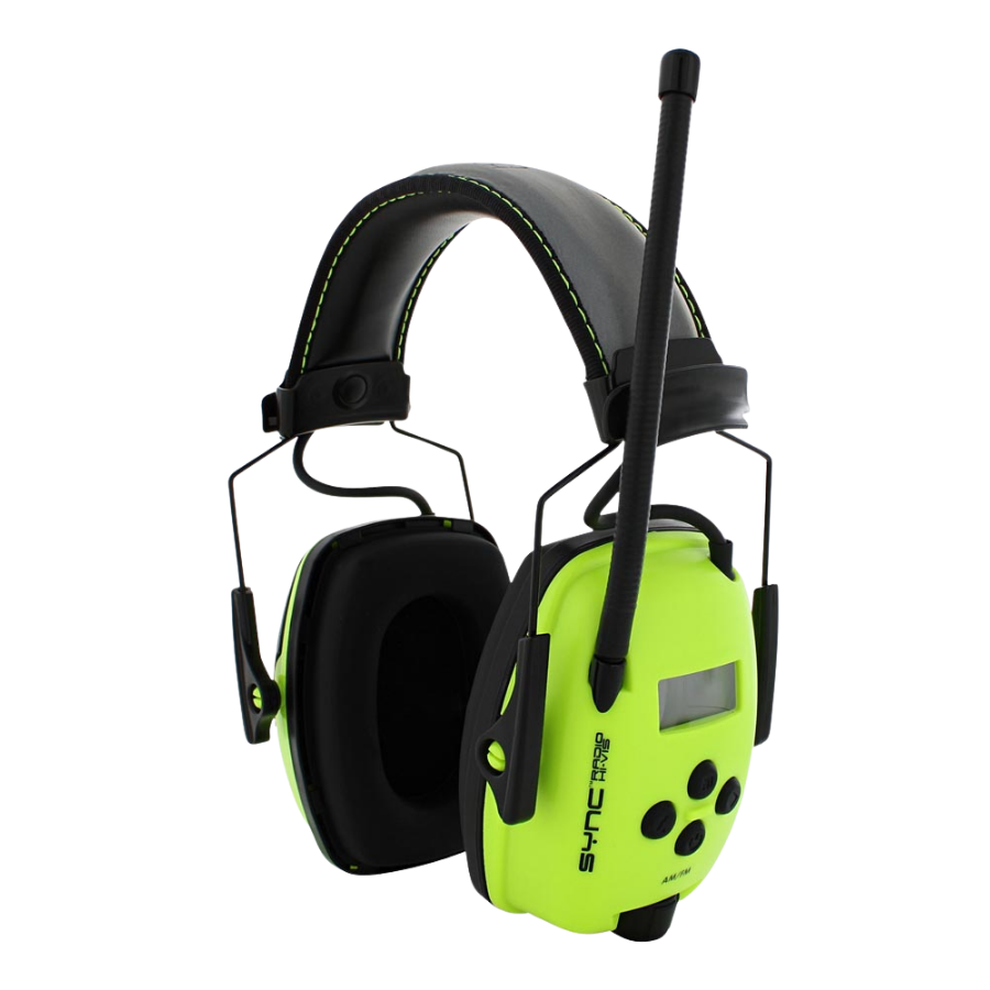 Auriculares con radio AM/FM digital de alta visibilidad Howard Leight by Honeywell Sync