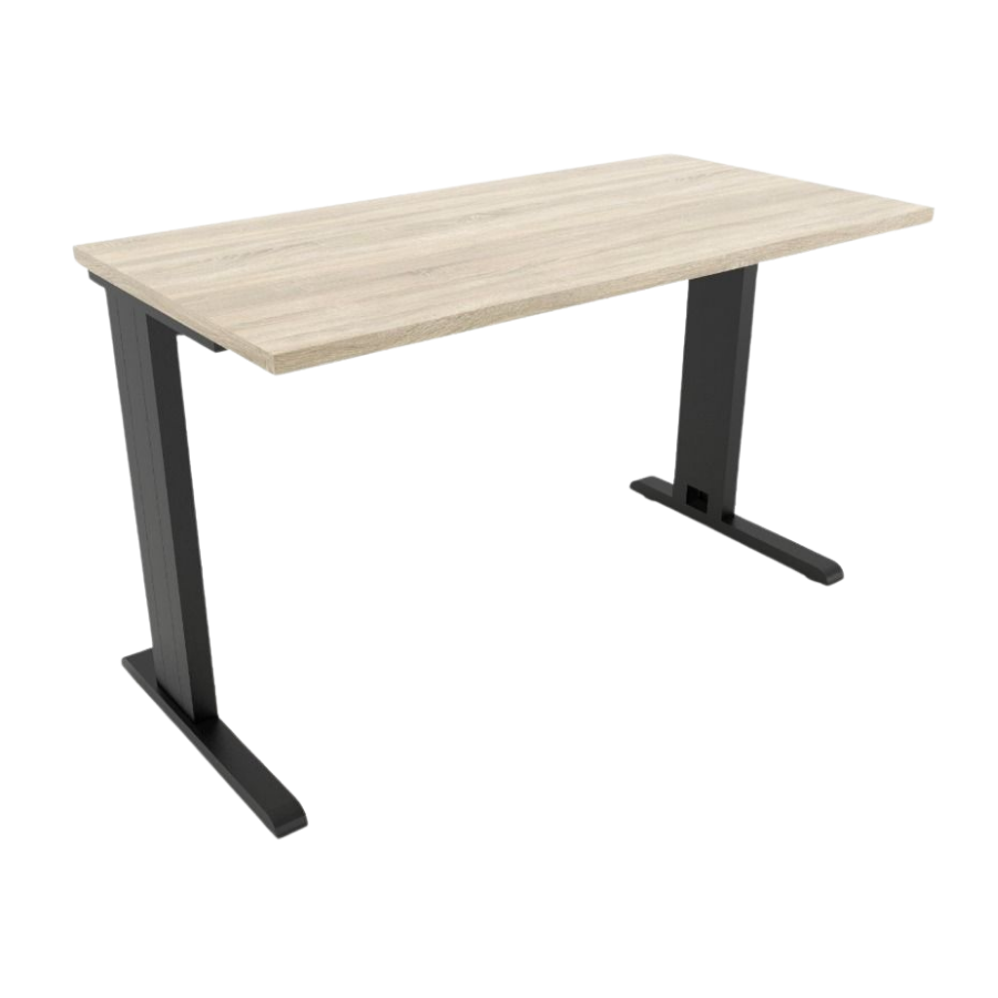 ESCRITORIO XENON I - Escritorio sencillo, con estructura de metal, tipo patín