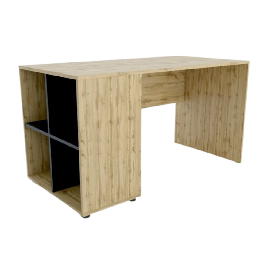ESCRITORIO DUO FIX A MEDIDA - Sencillo con Mueble Abierto con Estantes