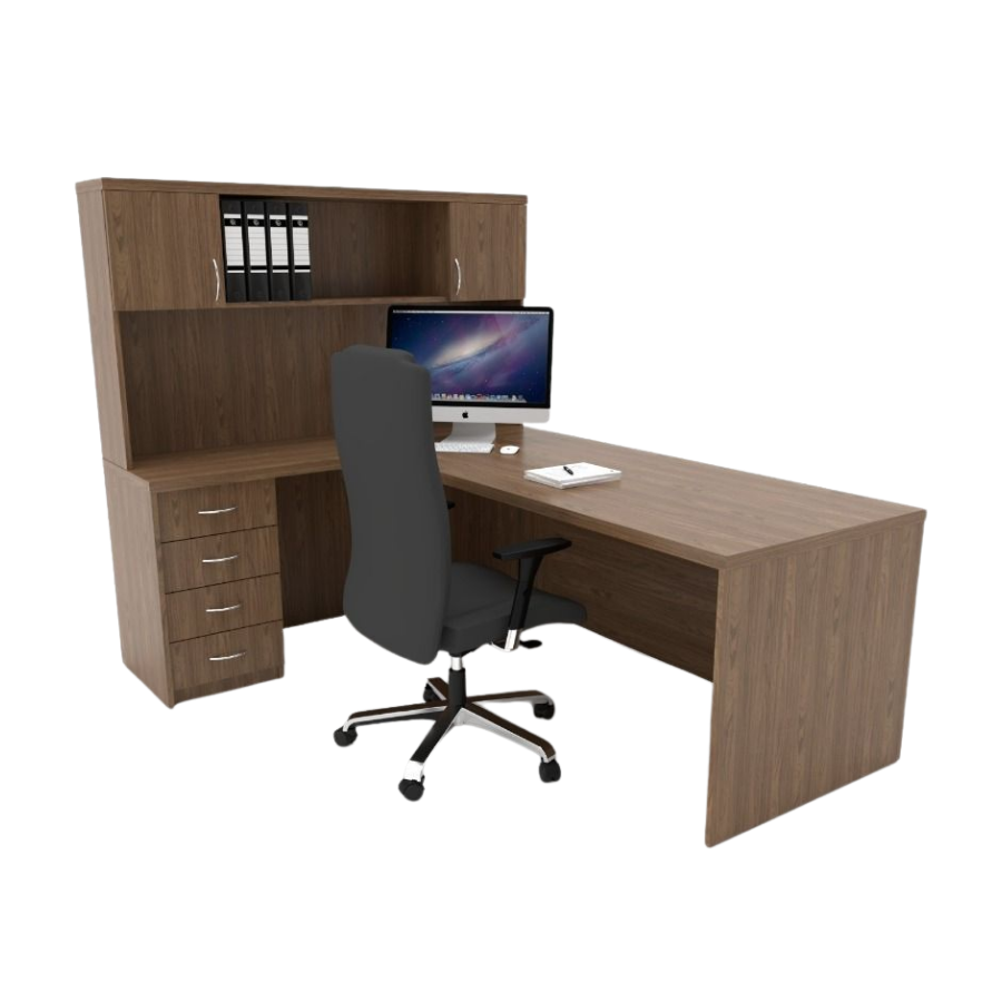Escritorio Richmond con Estantería y Cajonera - tablero de 36 mm