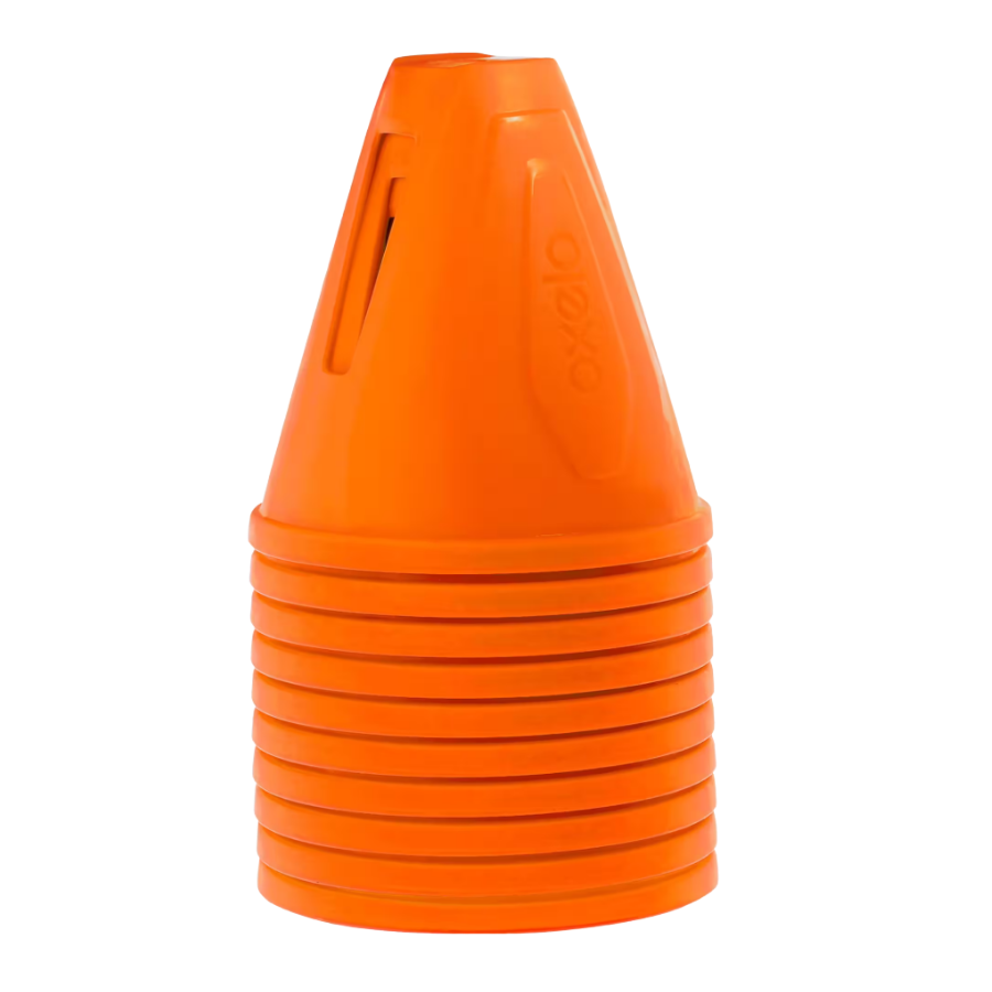 Oxelo Lote 10 conos eslalon roller naranja