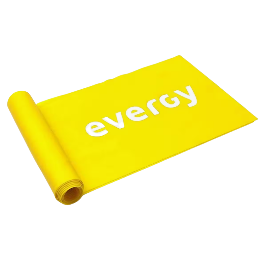 Banda elástica fitness 2,5m evergy ligera amarillo elásticos