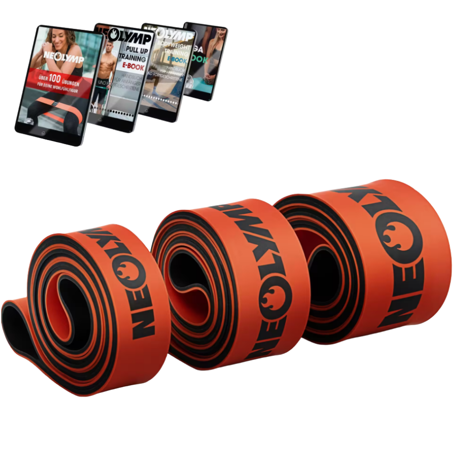 Neolymp Set de Bandas de Resistencia – 3 Niveles para Fitness y Entrenamiento en Casa
