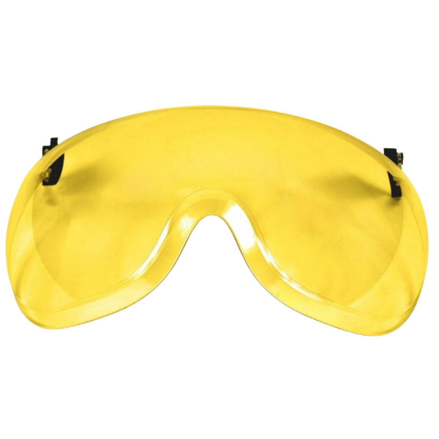 3M™ SecureFit™ Visor corto para cascos de seguridad serie X5, X5000 y X5500, policarbonato ámbar antivaho y antirrayaduras X5-SV03-CE