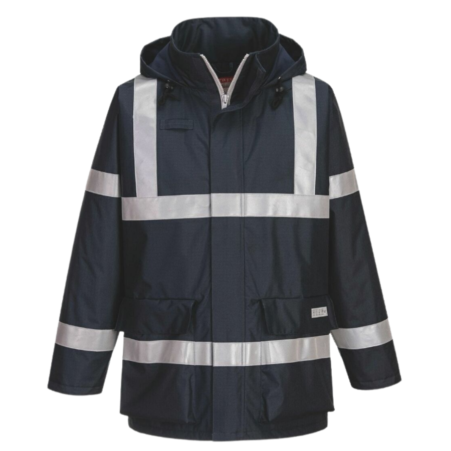Chaqueta antiestática e ignífuga Bizflame Rain Navy M R