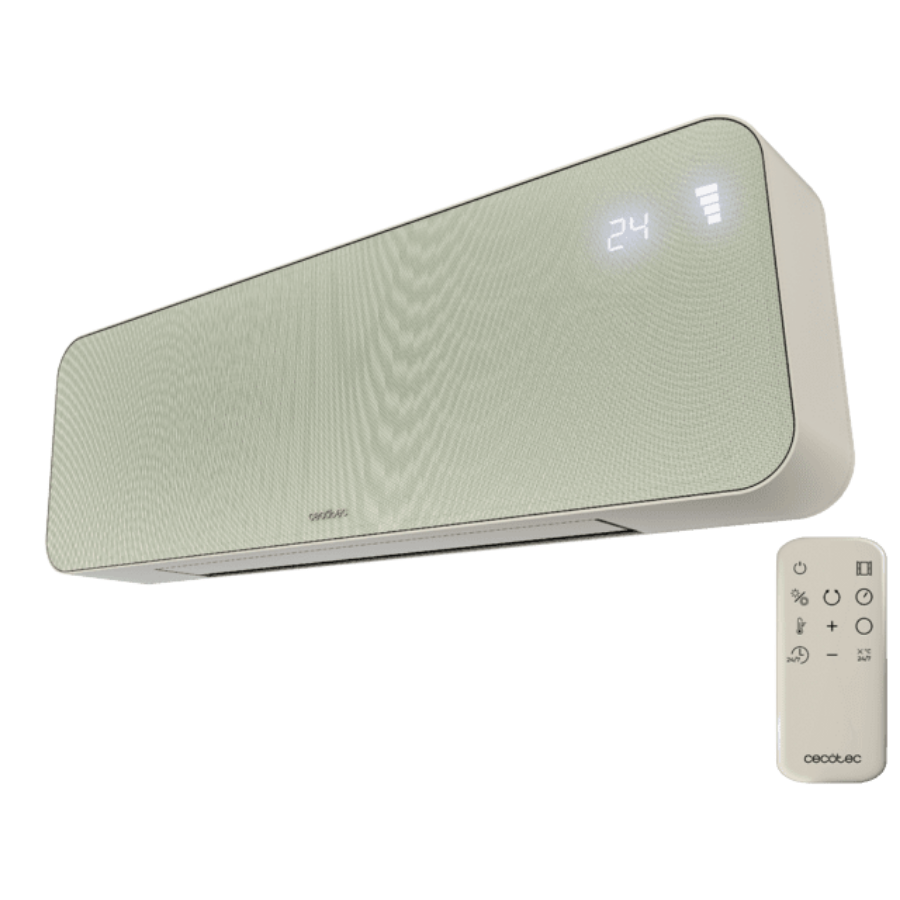ReadyWarm 3000 Textile Calefactor de pared de 2000W, diseño en tela, pantalla LED