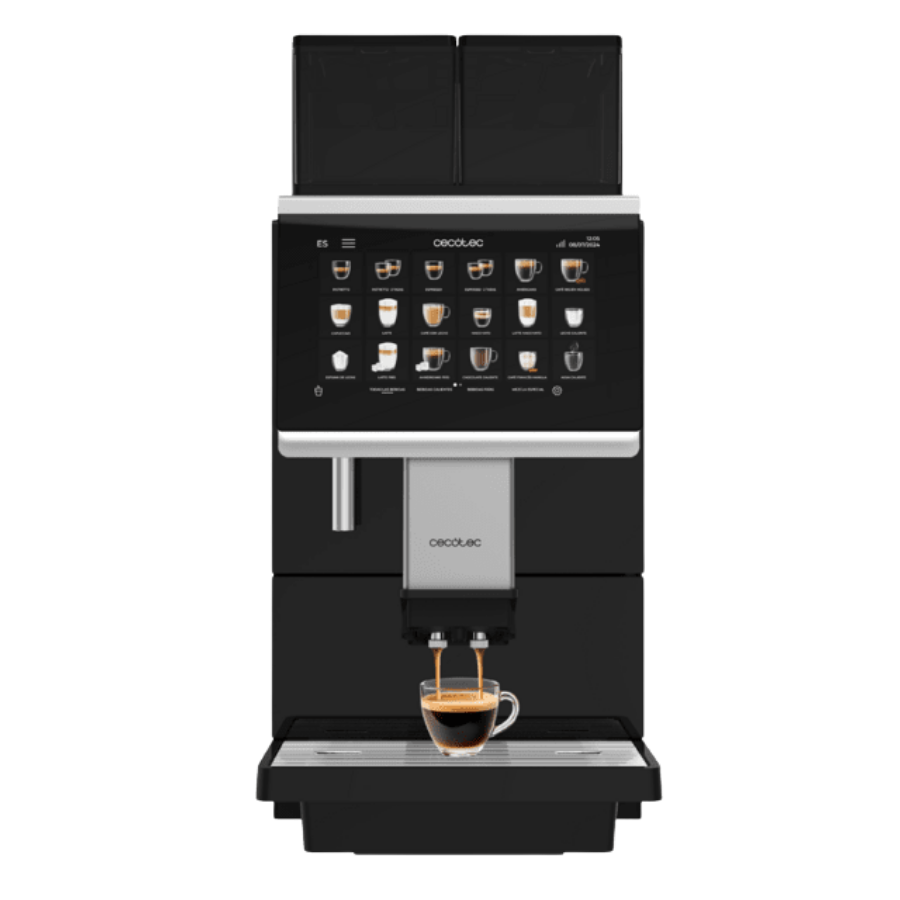 Cremmaet Lounge Cafetera superautomática comercial con 35 bebidas programadas y función DIY. Pantalla táctil de 10,1", doble caldera y 2900 W para cafés rápidos