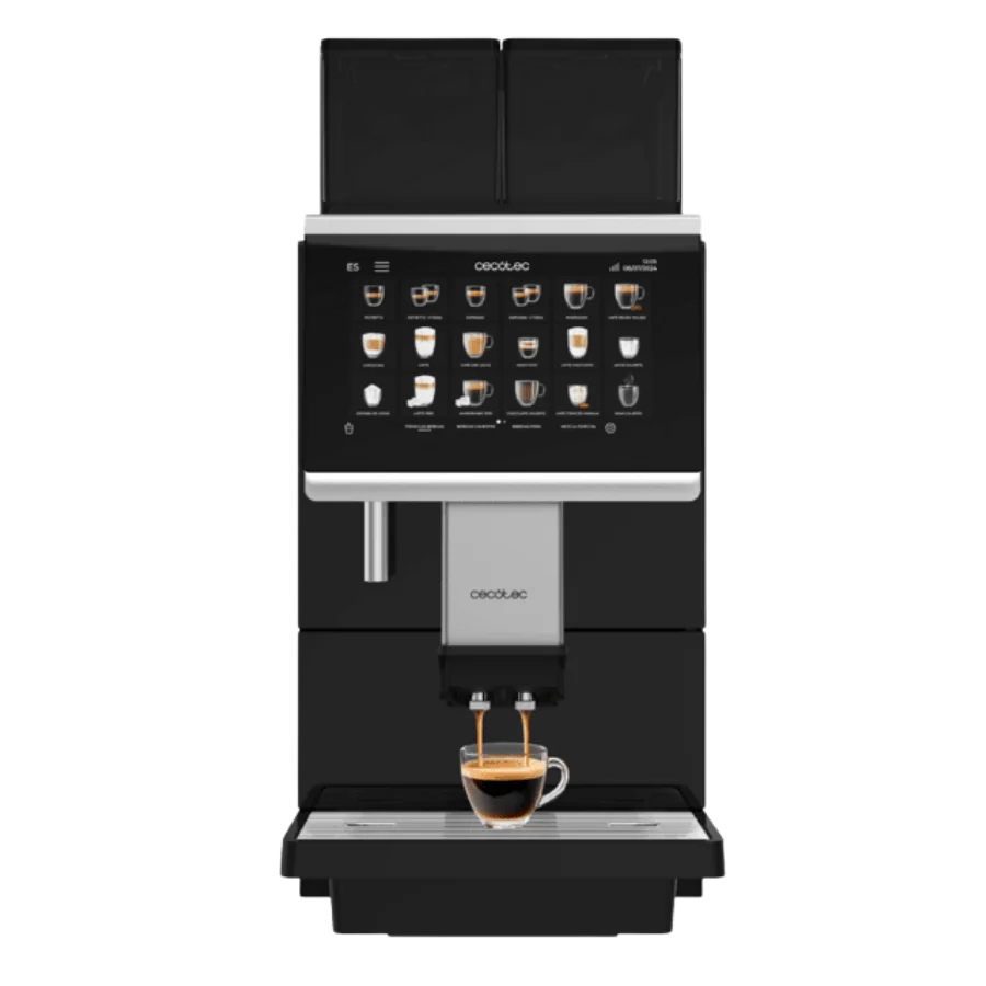 Cremmaet Lounge Cafetera superautomática comercial con 35 bebidas programadas y función DIY. Pantalla táctil de 10,1", doble caldera y 2900 W para cafés rápidos