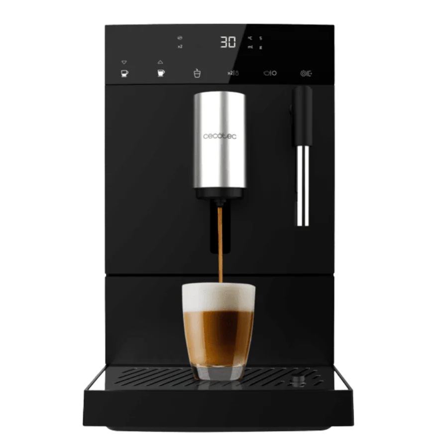 Cremmaet Lungo Steam Cafetera superautomática con vaporizador y unidad de procesado de 20g.