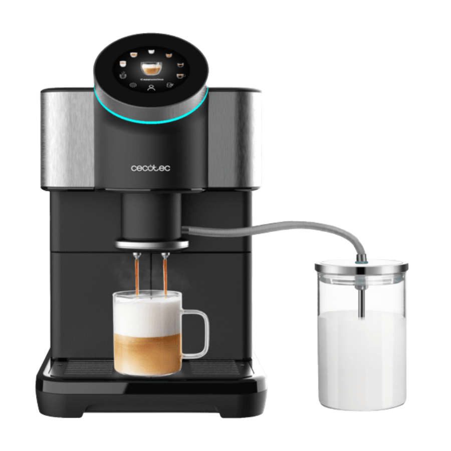 Cremmaet Spin Cafetera automática 19 bares. Hasta 7 bebidas programadas, pantalla táctil de 4" y hasta 6 perfiles personalizables.