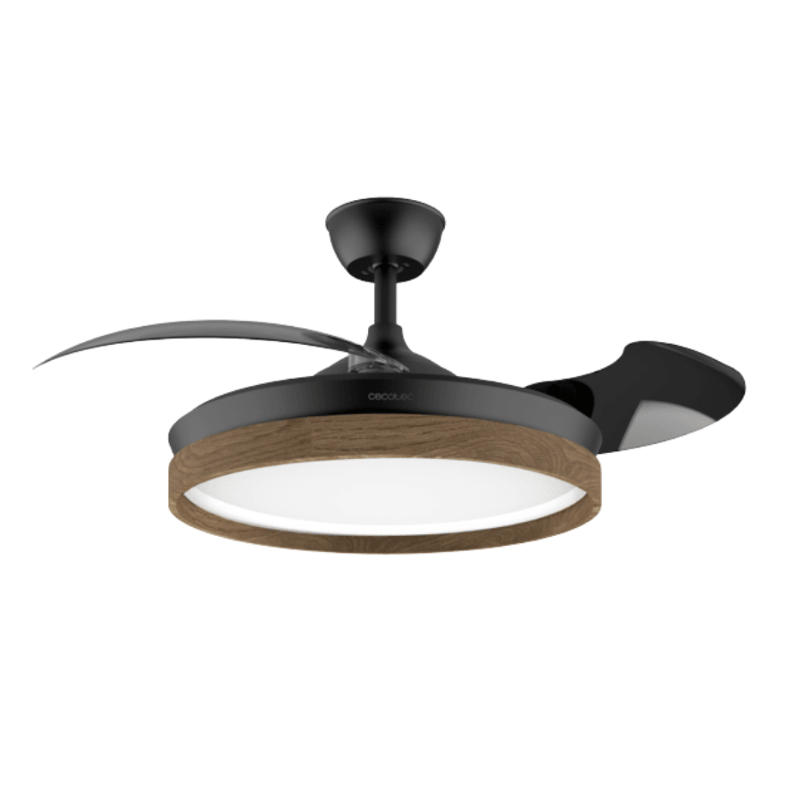 EnergySilence Aero 4320 Invisible Wood&Black Ventilador de techo de 35W con 6 Velocidades