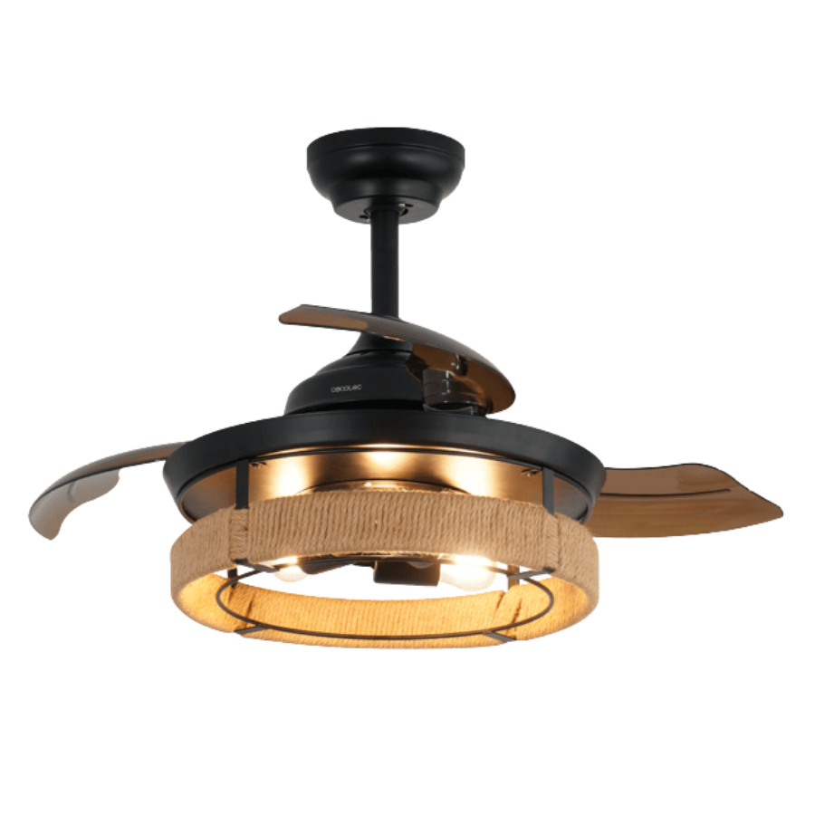 EnergySilence Aero 3600 Invisible Natural Design Ventilador de techo de diseño con motor DC , con una potencia de 25W y lámpara integrada