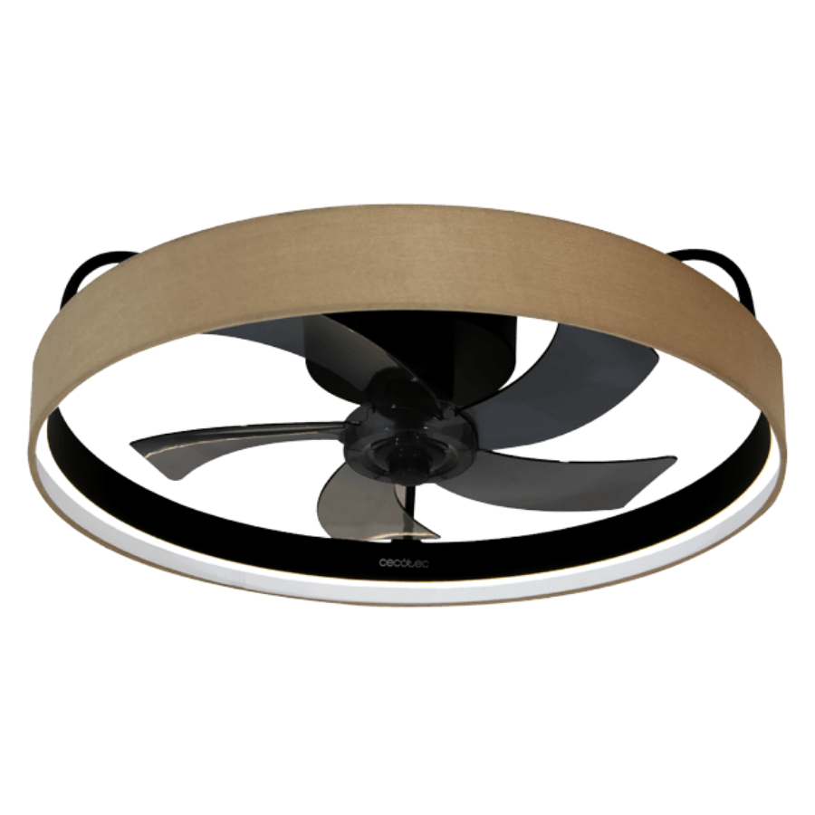 EnergySilence LampAero 650 Beige Design Ventilador de techo de diseño con motor DC y una potencia de 20W , luz LED de 40W