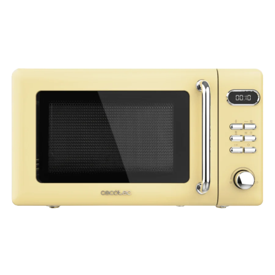 ProClean 5110 Retro Yellow Microondas digital con grill de 20 L y 700 W.