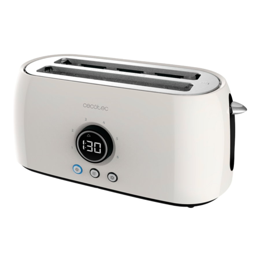 ClassicToast 15000 Beige Extra Double. (4 Tostadas, Beige) Tostador Vertical Digital