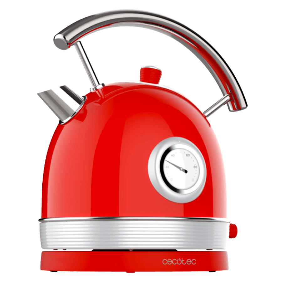 Thermosense 420 Vintage Light Red Hervidor de agua eléctrico de estilo vintage con 1,8 litros de capacidad