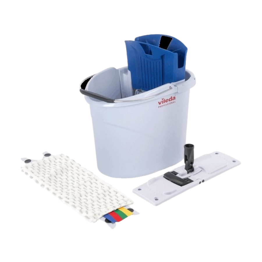 CUBO CON ESCURRIDOR RECTANGULAR VILEDA ULTRASPEED MINI CON MANGO UN. REF.131593.