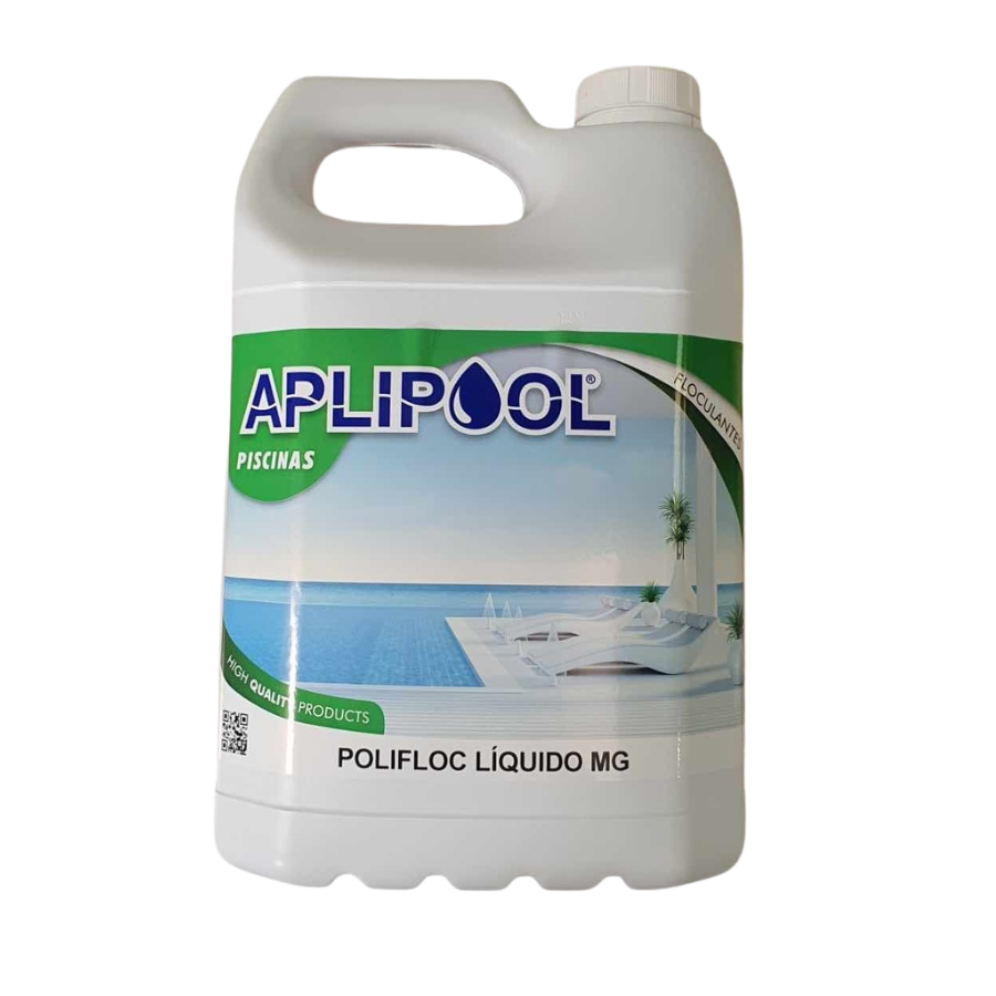 FLOCULANTE LIQUIDO POLIFLOC LÍQUIDO MG APLIPOOL 5 L.