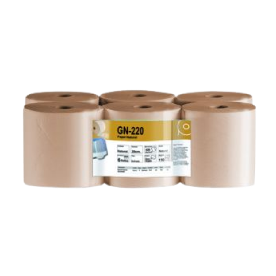 Papel Natural secamanos chemine marron gofrado 2/c GN-220