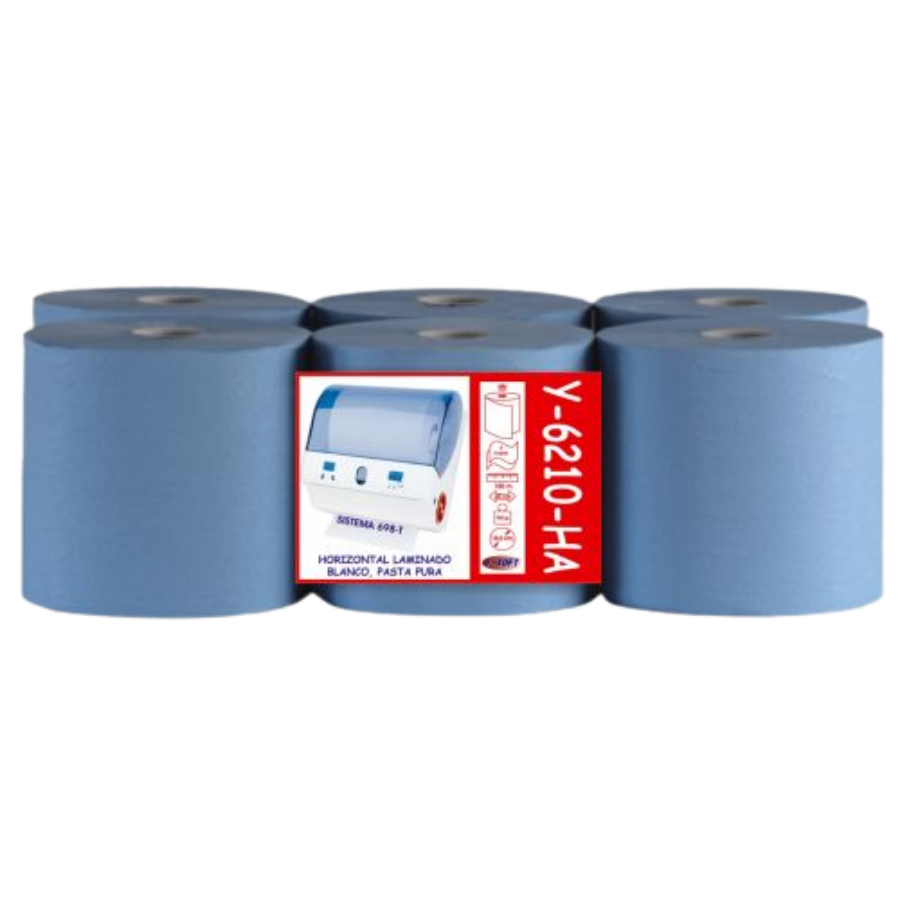 Sist. Autocorte Secamanos Horizontal Laminado Azul 2/C + tapón P.V.C. Y-6210-HA