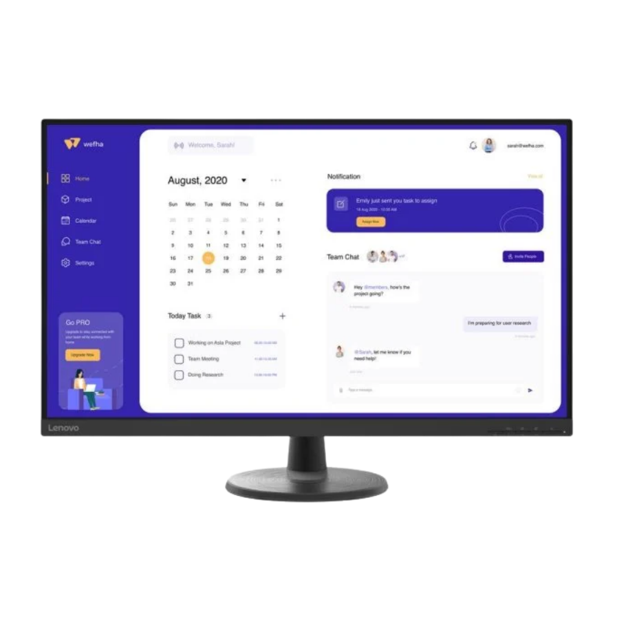 Monitor Lenovo C32u-40 31,5" UltraHD 4K 60Hz VA Antirreflejo VESA