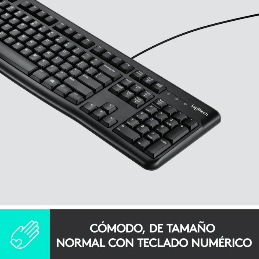 Logitech K120 Teclado con Cable USB Negro