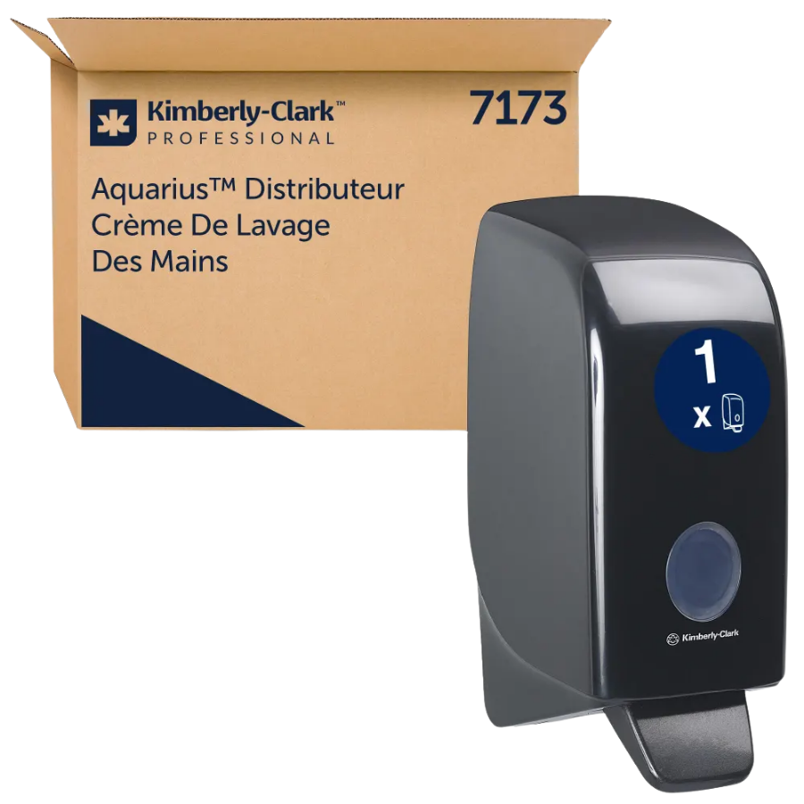 Dispensador de gel de manos Aquarius™ 7173 - 1 dispensador de jabón de manos de montaje en pared negro