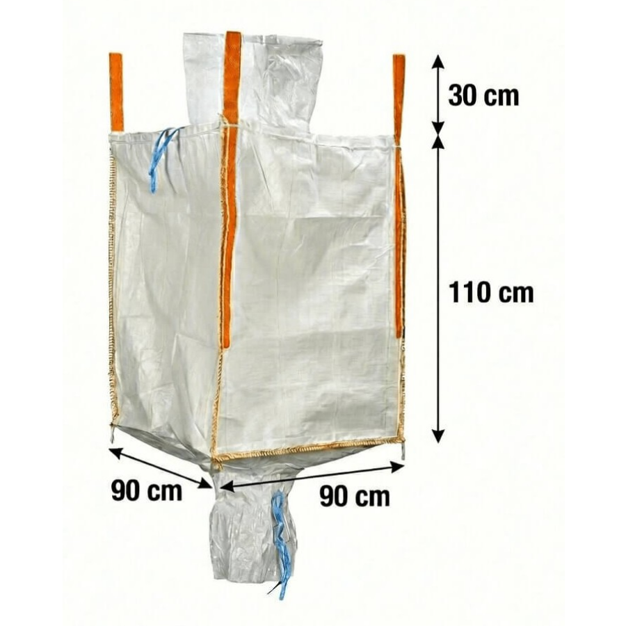 Big Bag Antipolvo con Válvulas - 1m³ (90x90x110cm)
