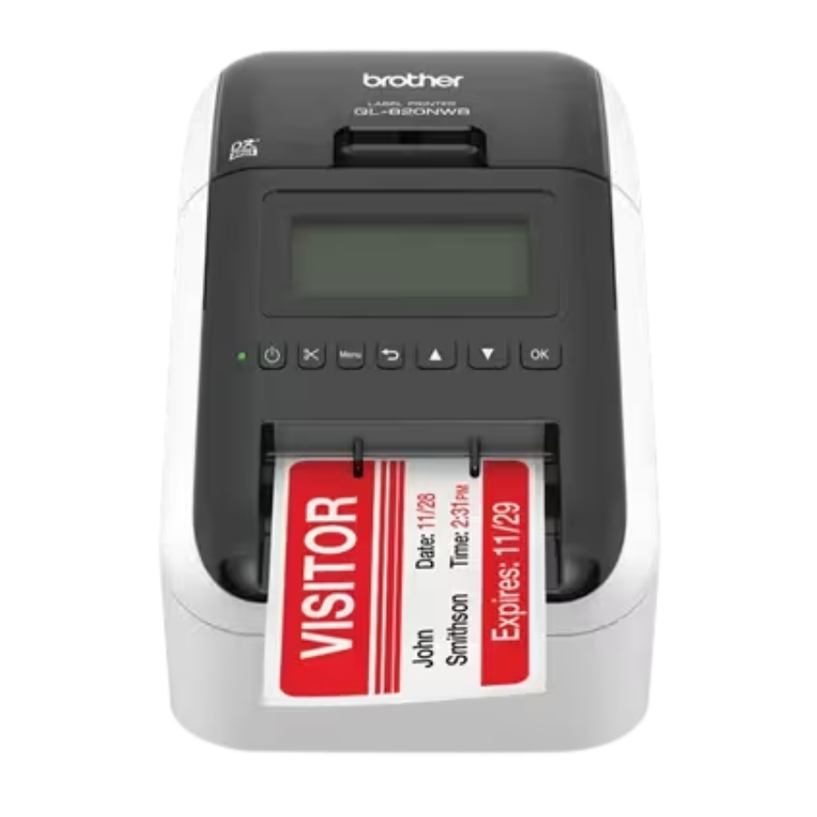 Impresora de etiquetas ultraflexible Brother QL-820NWB con múltiples opciones de conectividad