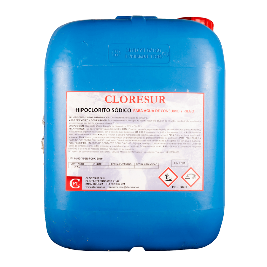 HIPOCLORITO PARA AGUA DE CONSUMO Y RIEGO